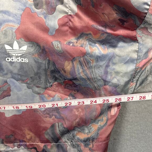 Adidas Floral Camo Hoodie Pastel Colors All Over Print Watercolor Satin Size M - Picture 5 of 10